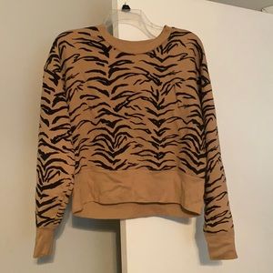 Madewell cropped tiger print sweatshirt 🐅